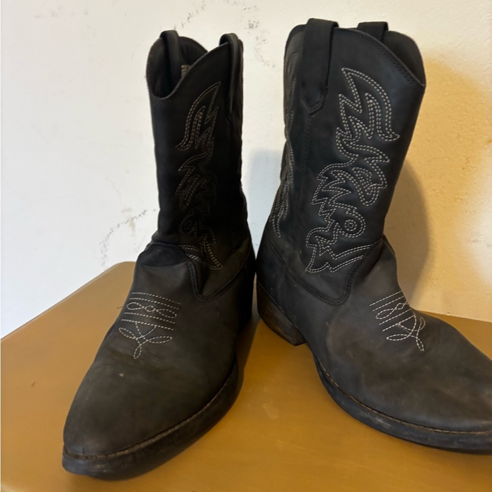 Gray/black Western Boots Ranch 5M